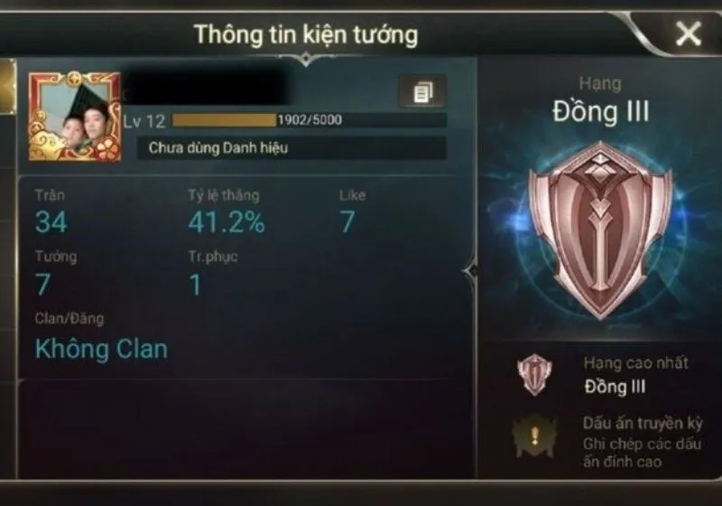 Bậc rank trong mobile legend